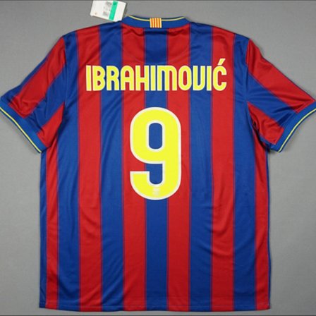 Zlatan Ibrahimovic Barcelona 09-10 Fotballtrøye T-skjorte 09-10 Barcelona