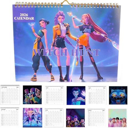 Kpop Demon Hunter Kalender 2026 Calenda Kpop Demon Hunter Kalender, Hunters Kalender 2026 Anime, Julklappar för Tjej