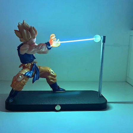Dragon Ball Son Goku Nattlampe Anime Touch Kamehameha Magnetisk Nattlampe Kreativ Skrivebordsdekorasjon Kul Modelldukke Guttegaver