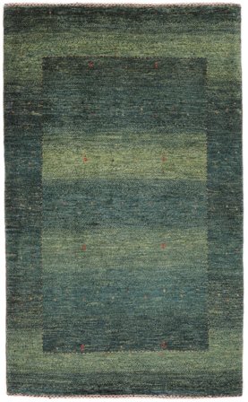Loribaft Fine Persia Rug 83X137 Black/Dark Green Wool, Persia