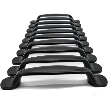 20x Kahva Keittiökaappi Kaappi Laatikko Huonekalu Laatikko Odottaa 96mm, Musta Alumiini_MGF