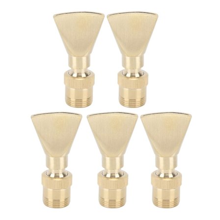 5 stk messing fontenedyser Vifteformet vannfontenedyse Utsøkt fontenehodesprinkler for Garden Yard Mall