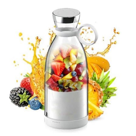 Bærbar Juice Blender Bærbar Genopladelig Juicekop med Rejsekop og Låg til Fremstilling af Juice og Smoothies 420ML A