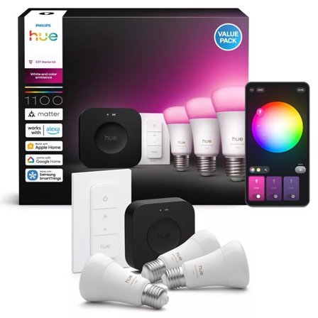 Philips Hue Huewca 929003853503 Startpakke startsett, 3 lyskilder, Belysning