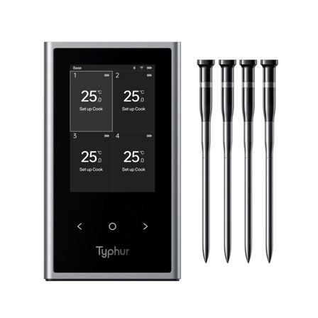 Typhur Sync Quad is a smart, wireless me - Trådlös stektermometer med 4 prober