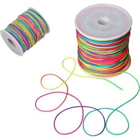 80m elastisk sladd, 1mm elastisk sladd halsbandssladd, färgglad rund elastisk band, färgrep DIY halsband armband hantverkssladd, för smycken armband 