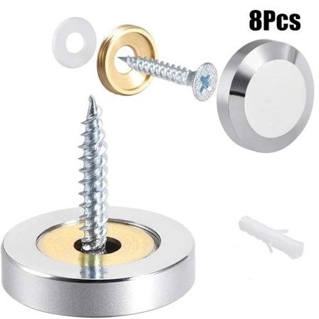 /EA/8 stk. spejlskruer dekorative dæksler 25MM 25mm