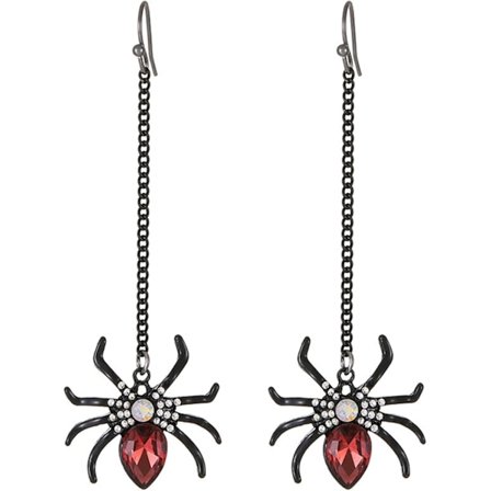 Uusin malli 2025 Halloween Hämähäkinseitti Riipus Goottilaiset Riippuvat Korvakorut Naisille, Trendikkäät Punk Goth Hämähäkkikoru Pisara Koukku 