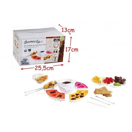 3 i 1 chokoladefondue - DELTA - Variabel temperatur - Hvid