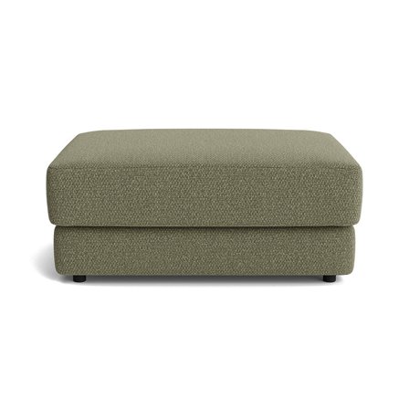 Sevilla Pouf Hocker in Nordic Grün, moderner skandinavischer Stil, bequeme Nozag-Federung, hochwertiger PU-Schaum, stabiles Gestell, 43cm