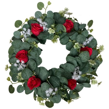 Alla hjärtans dag krans falsk krans gröna blad krans alla hjärtans dag krans julkrans påskkransar för ytterdörr alla hjärtans dag krans dekor