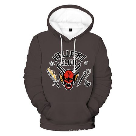 Stranger Things Huppari | Rento Fleece Huppari | Mukavat TV-sarjan Fanituotteet*CRWY-041660*L