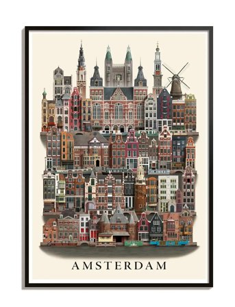 Martin Schwartz Amsterdam Small Poster - Multi/patterned - 29.7X42CM