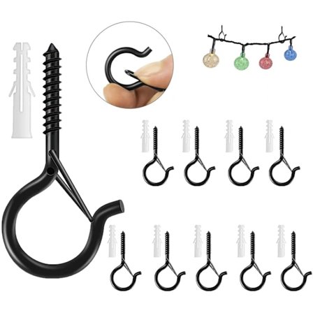 12 st ljusslinga krokar, Q-krok, med säkerhetsbältespänne, w