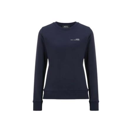 A.p.c. Logo Sweatshirt Blå, Dame Sweatshirts