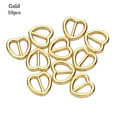 10/20st Hjärtformad Spänne Bältesknappar Guld 10st