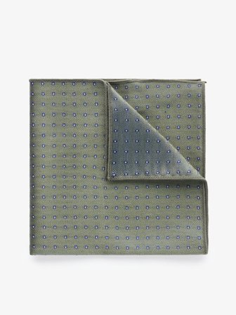 John Henric Men's Green Geometric Pocket Square Size Onesize