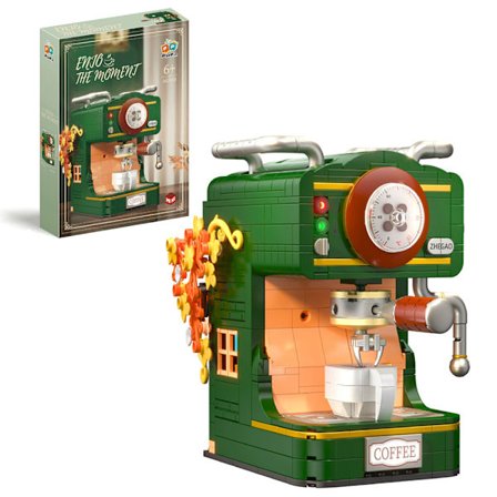 Adventskalender 2025 Retro Kaffemaskin Byggklossar Mini Partiklar Pedagogisk Monteringsleksak