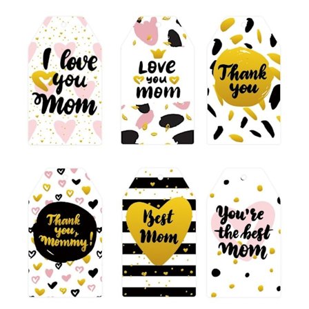 60 st Mors dag-etiketter Presentetikett Tag 03 03