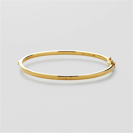 Chloé Thin Bangle Armband Gravur - 24K VERGOLDETES STERLINGSILBER