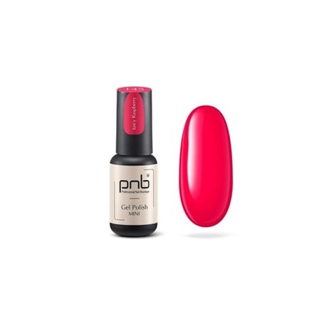 Halvpermanent nagellack - PNB - Saftigt Hallon 145 - 8 ml - UV-gel - Hallonfärg