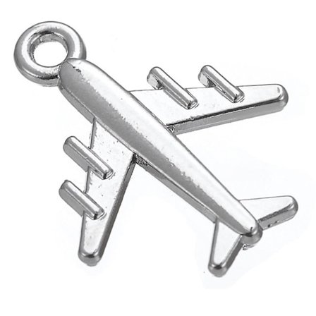 4x10 Stk Flygplan Halsband Armband Berlock DIY Smyckestillverkning Charms Pärlor