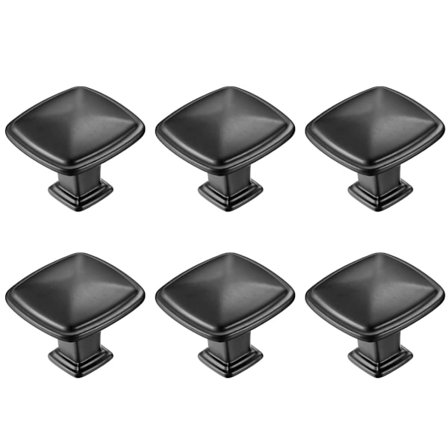 10 Stycken Svarta Köksskåpshandtag, Dörrhandtag Låda, Kök Möbel Dörrknopp, Möbelhandtag kompatibla Köksskåp - 1.2