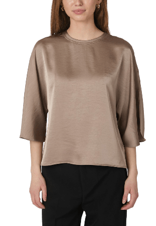 Neo Noir Liora Heavy Sateen Blouse Blusar Dam Brun 36