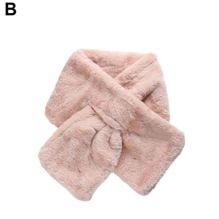 Halsduk Med Fuskpälskrage För Damer, Tjejer, Vintermjuk Plysch N