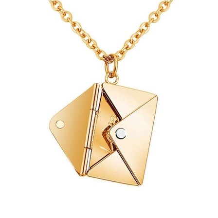 Konvolutt Halskjede Medaljon GULL