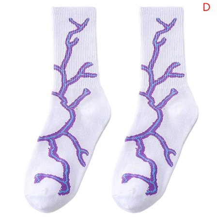 n Style Skateboard Lange sokker Creative Fun Lightning Hip Hop St