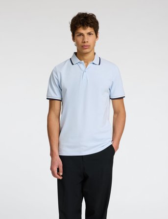 Selected Slhslim-Atlas Sport Ss Polo Noos - Blue - M