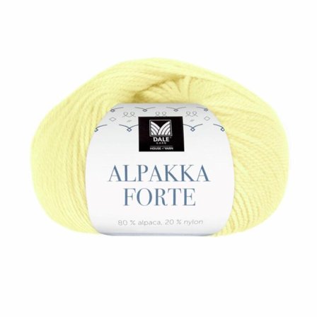 Dale Garn Alpakka Forte Lys-Gul 747, 50g
