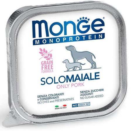 Monge Monoprotein Solo Maiale Cibo Umido Per Cani Adulti 150g
