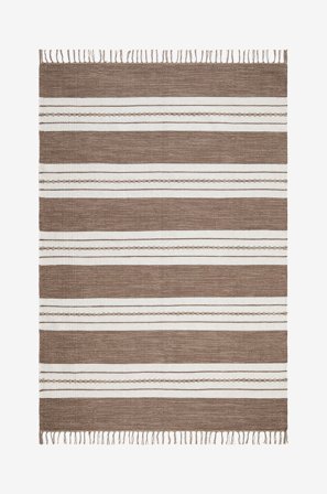 KM Home - Bomuldstæppe Sund - Beige - Bomulds- & kludetæpper - 140X200 - Fra Homeroom