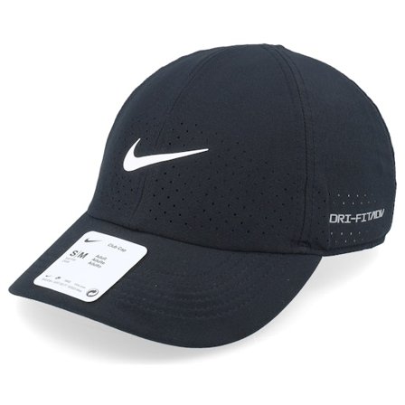 Nike - Black - unconstructed - Cap - Dri-fit Club Unst Black/White Dad Cap - Hatstore