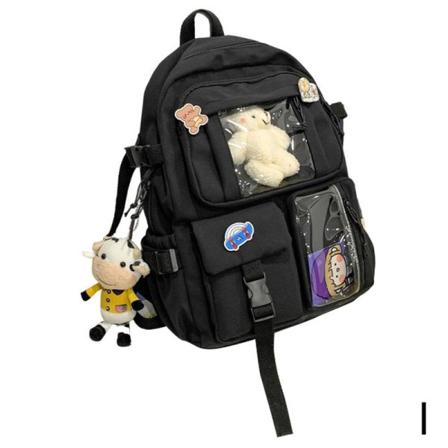 S-jiang Söt Kvinnor Ryggsäck Med Stor Kapacitet Vattentät Hona Sch