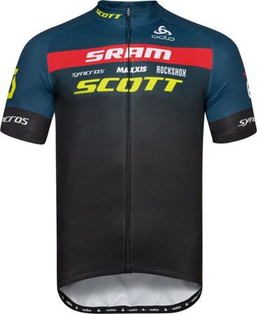 Odlo Men's The Scott SRAM Replica Jersey Men Short sleeved fitness sweater Black L