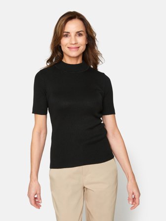 Signature - Kortærmet Strik - Sort