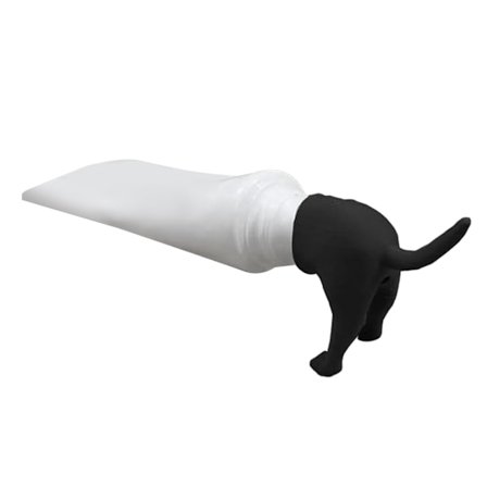 Bæsende Hundeprumpe Tandpasta Topper Sjov Bæsende Hund Tandpasta Låg Tandpasta Topper Dispenser Sort