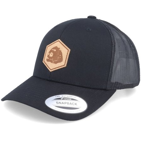Skillfish - Svart trucker Caps - Piranha Skull Hex Patch Black Trucker @ Hatstore