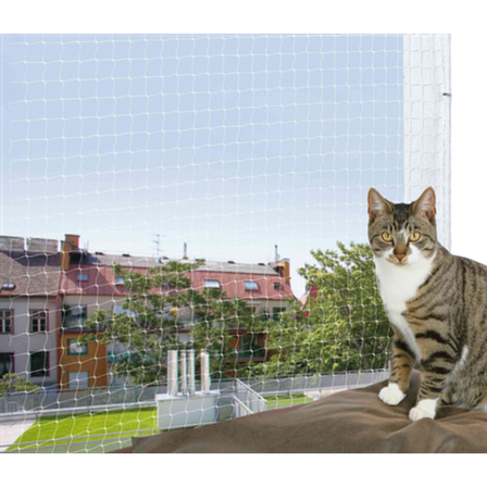 Trixie - Beskyttelsesnett Balkong Transparent 4 x 3 m - Katt - Kattesikkerhet & dører - Balkongnett og vindusnett - ZOO.no