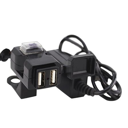 Vanntett dobbel USB 12V motorsykkelstyre laderuttak m/
