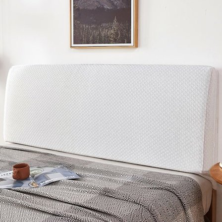 Sänggavelöverdrag (lämpligt för 200 cm sänggavel), stretch sängöverdrag sängskydd dekorativt dammskydd