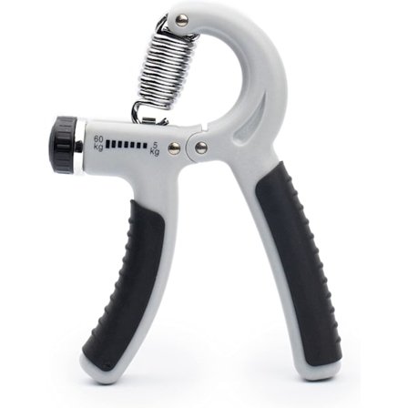 5-60 kg Grepptränare – Justerbar handgreppstränare med rostfri stålfjäder för starka handleder, fingrar, underarmar, händer Grå