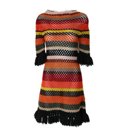 Dior Vintage, Pre-owned Robe En Crochet Groen, Dames, Maat:S,wol