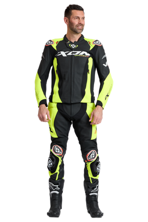 Giacca Moto Ixon Vortex 3 Nero/Giallo Neon S