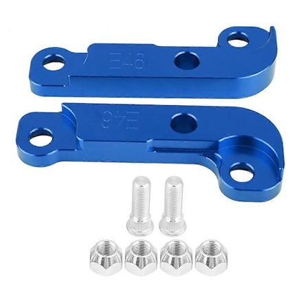 Aluminium Power Tuning Drift Lock Adapter Kit Øger Svingvinkel 25% til BWM E46 M3 Blå