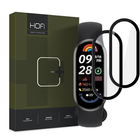 HOFI Xiaomi Smart Band 9 2-PACK Skärmskydd Pro+ Hybrid Glas Svart