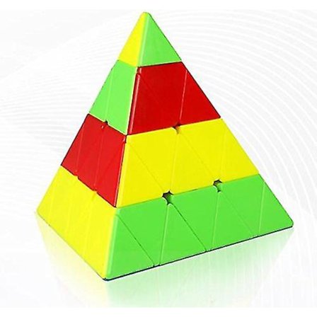 4x4x4 Pyramid Cube Master Pyramin Musta/tarraamaton Magic Cu